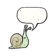 cartoon snail with speech bubble N44