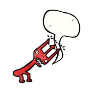 cartoon devil fork N17