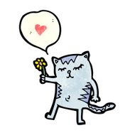 cute cartoon cat with speech bubble N6