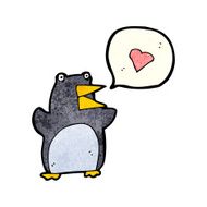 cartoon penguin with speech bubble N48