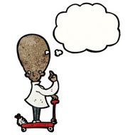 cartoon big brain scientist N5