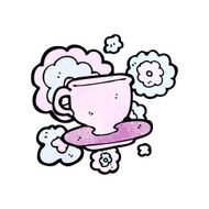 cartoon teacup N19