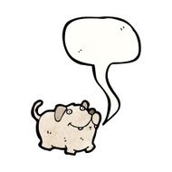 cartoon little dog with speech bubble N30
