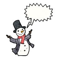 cartoon dancing snowman N2