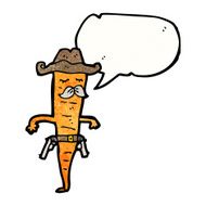 cowboy carrot cartoon N3