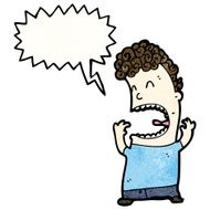 Screaming Man Cartoon N6