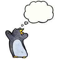 funny penguin with thought bubble N7