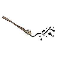 cartoon calligraphy brush N10
