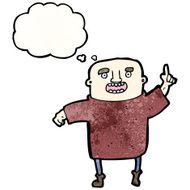 cartoon man with idea N192