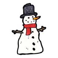 Cartoon Snowman N105