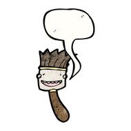 cartoon talking paintbrush N3