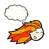 cartoon flaming red hair N2