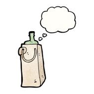 cartoon wine bottle N31