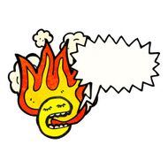 flaming emoticon face cartoon N10