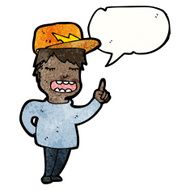 cartoon boy with speech bubble N31