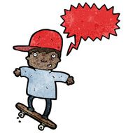 Cartoon Boy On Skateboard N23