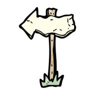 arrow sign post cartoon N4