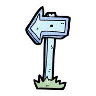 arrow sign post cartoon N6