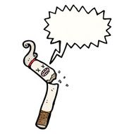 broken cigarette cartoon character N2