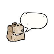 paper bag cartoon character N13
