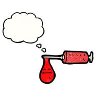 medical needle full of blood N2