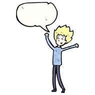 cartoon excited blond man N3