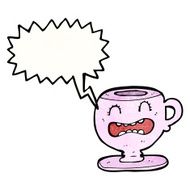 cartoon teacup with speech bubble N3