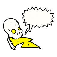 cartoon crazy skull N6