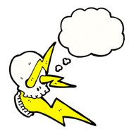 crazy exploding skull with thought bubble N2