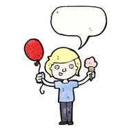 Cartoon Boy With Balloon N4