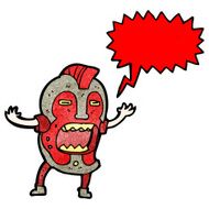 cartoon tribal shaman with big mask N9