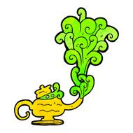 genie in lamp cartoon N2