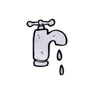 cartoon dripping faucet N10