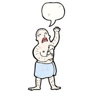 cartoon man in towel N26