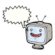grinning television set cartoon N2