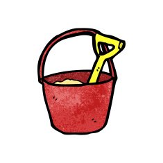 Cartoon Bucket And Spade N16