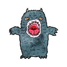 Cartoon monster N128