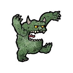 Cartoon monster N129