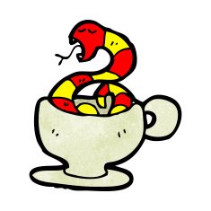 cartoon tea cup N35