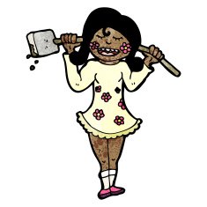 cartoon gardening girl N2