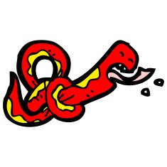 funny cartoon snake N70