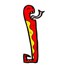 funny cartoon snake N73