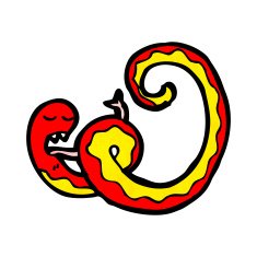funny cartoon snake N75