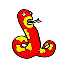 funny cartoon snake N77