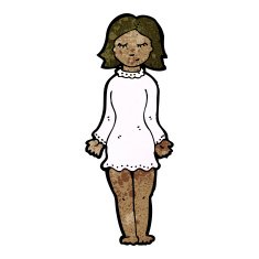 cartoon woman in night clothes N6
