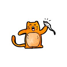 funny cartoon cat N164