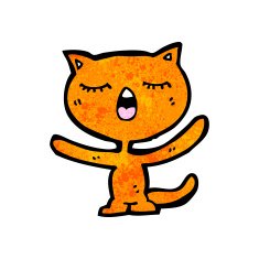 funny cartoon cat N167