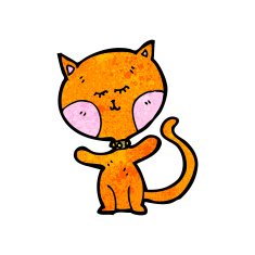 funny cartoon cat N169
