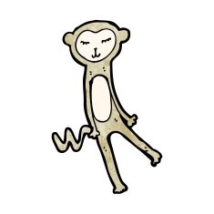 Funny Cartoon Monkey N41
