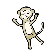 Funny Cartoon Monkey N42